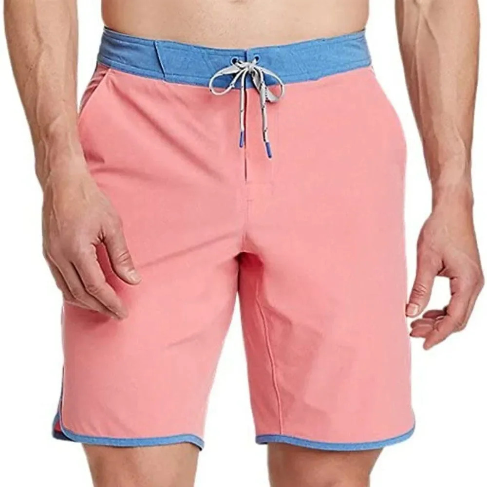 Eddie Bauer Men's Amphib Board Pink Polyester Blend Shorts 2.0 Size 33